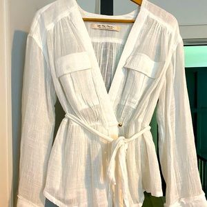 Free people light weight wrap top.